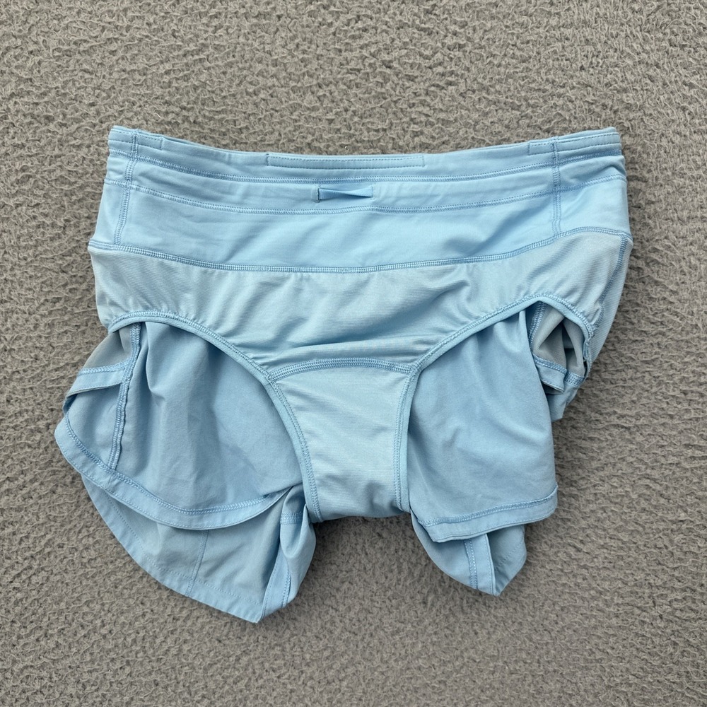 Lululemon Speed Up Shorts Mid Rise 4" Blue Chill Athletic Athleisure Women's 4 - Picture 3 of 7